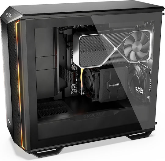 Be Quiet Dark Base 701 Gaming Midi Tower Κουτί Υπολογιστή με Πλαϊνό Παράθυρο και RGB Φωτισμό Μαύρο
