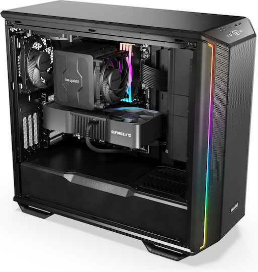 Be Quiet Dark Base 701 Gaming Midi Tower Κουτί Υπολογιστή με Πλαϊνό Παράθυρο και RGB Φωτισμό Μαύρο