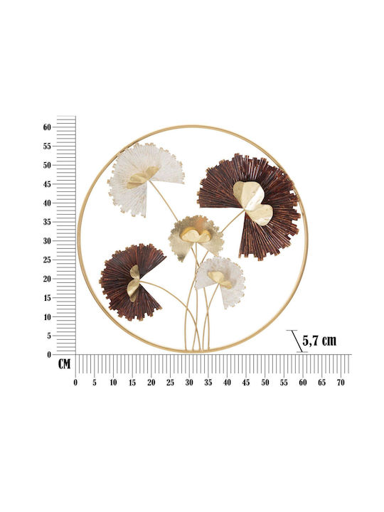 Mauro F Gold Wall Decor Made of Metal 61x5.7cm