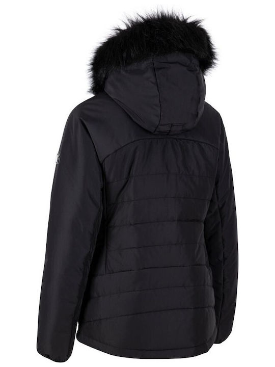 Trespass Kurz Damen Puffer Jacke Wasserdicht und Winddicht Black