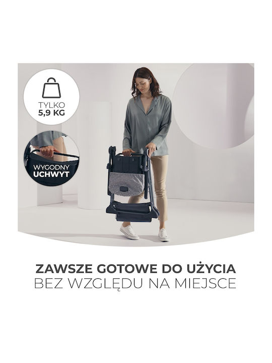 Kinderkraft Foldee Foldable Highchair with Adjustable Height Gray