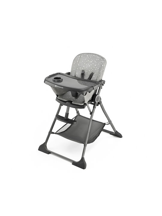 Kinderkraft Foldee Foldable Highchair with Adjustable Height Gray