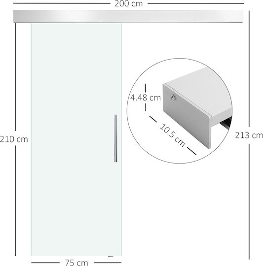 Двери Interior Door Glass B70-042 75x210см