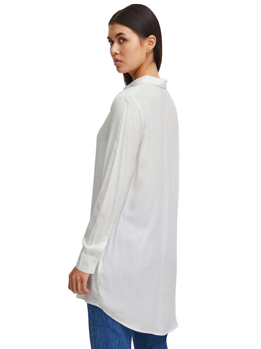 ICHI Women's Long Sleeve Shirt Cloud Dancer.