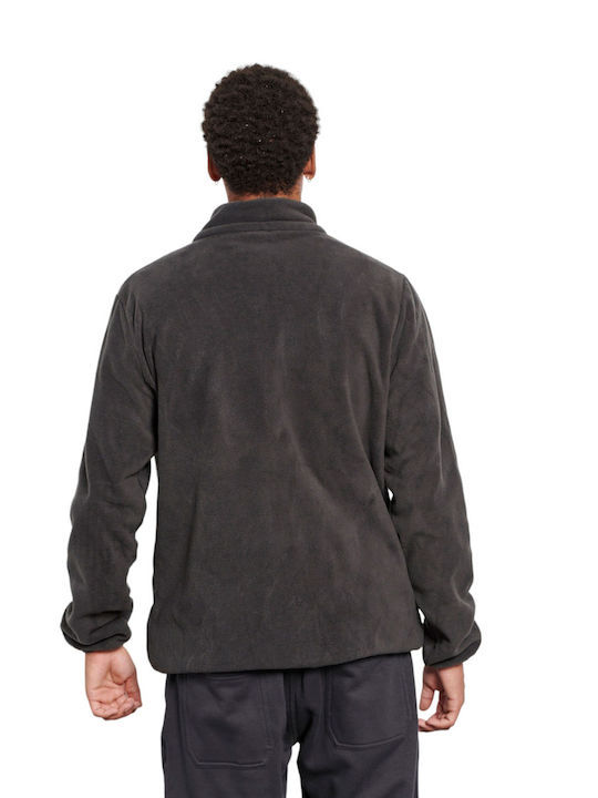 BodyTalk Jachetă Fleece pentru Bărbați cu Fermoar COAL GREY 1232-950922-COAL