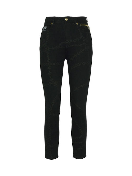 Versace Women's Fabric Capri Trousers in Skinny Fit Black