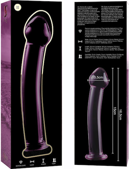 Ibiza Γυάλινο Dildo Ροζ 16.5cm
