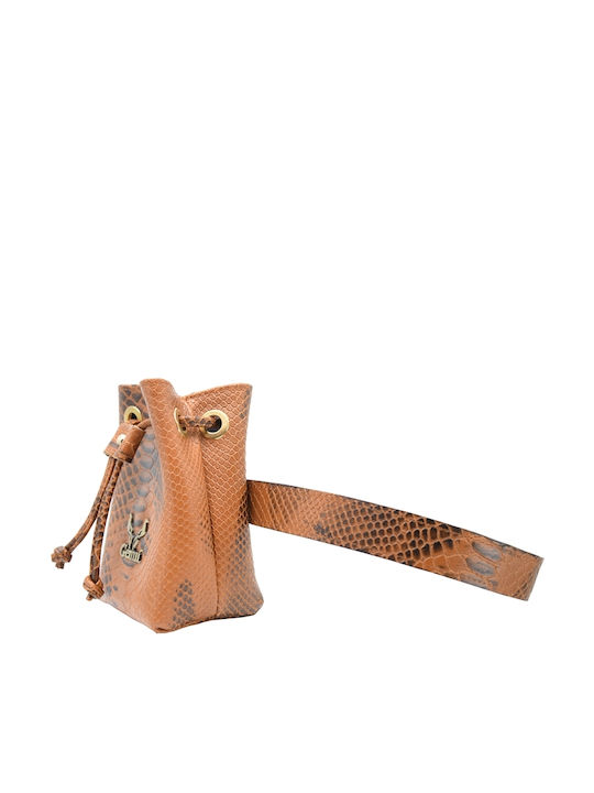 Code Leder Damenbeutel Umhängetasche Braun