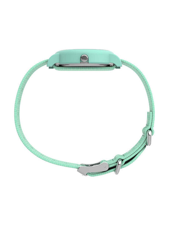 Timex Weekender Watch with Turquoise Fabric Strap