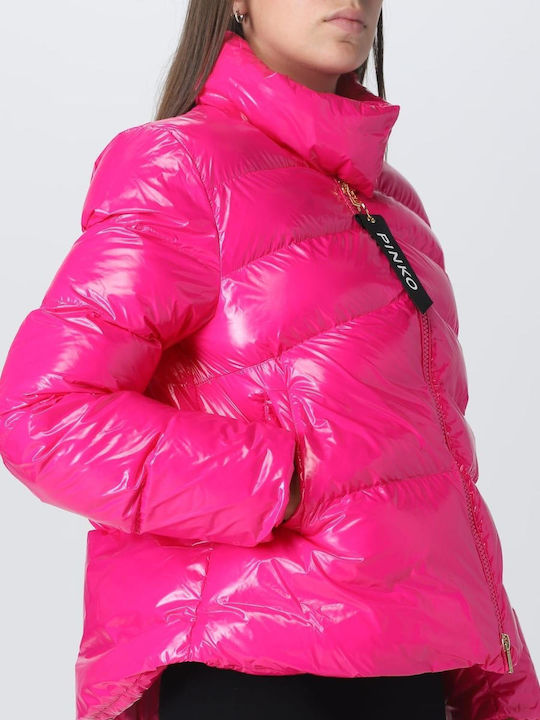 Pinko Κοντό Γυναικείο Puffer Μπουφάν για Χειμώνα Pinko PINK - Pink