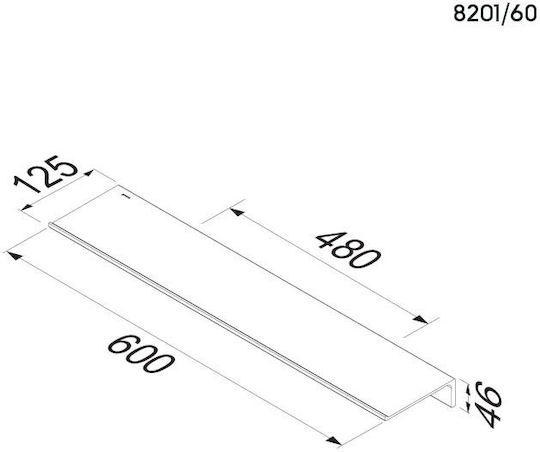 Geesa Стенен Рафт за баня Метален 12.5x12.5x4.6см Черна