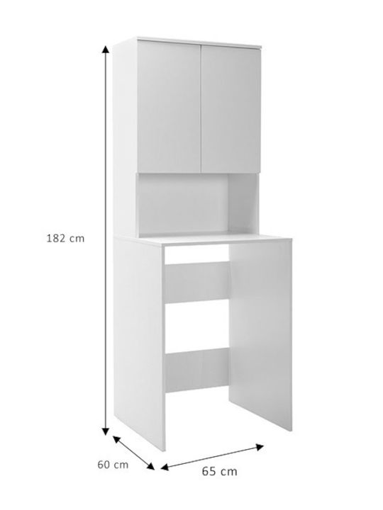 Pakketo Ryda An Der Wand Montierte Badezimmerregal 65x60x182cm Weiß