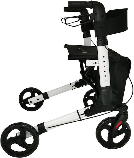 Mobiak Walky Foldable Wheeled Walker Aluminum White