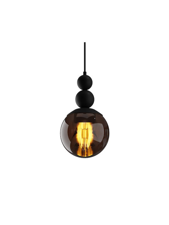 Alphab2b Pendant Light Black with Socket E27 14cm