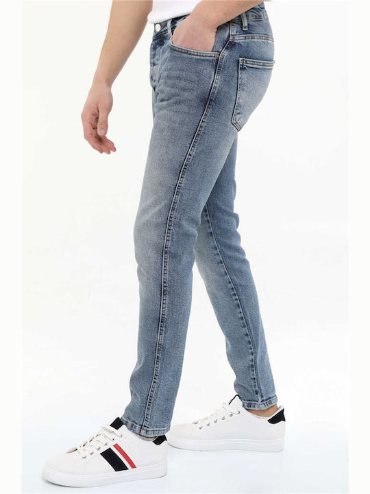 Jeans Store Company Pantaloni de Bărbați din Jean în Croială Skinny Albastru