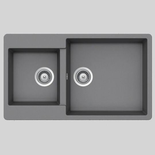 Schock Element Chiuvetă Bucătărie Drop-In 86x50cm Gri Schock Element Chiuvetă Bucătărie Drop-In 86x50cm Gri