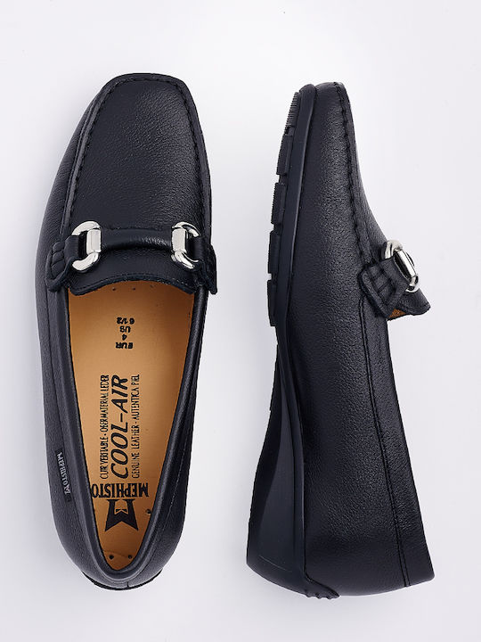 Δερμάτινα Γυναικεία Loafers σε Μαύρο Χρώμα