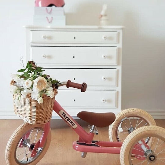 Trybike Τρίκυκλο Ποδήλατο με Χειρολαβή Γονέα για 5+ Ετών Ροζ