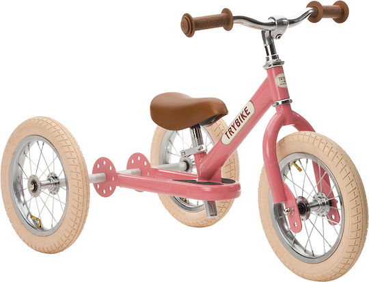 Trybike Τρίκυκλο Ποδήλατο με Χειρολαβή Γονέα για 5+ Ετών Ροζ