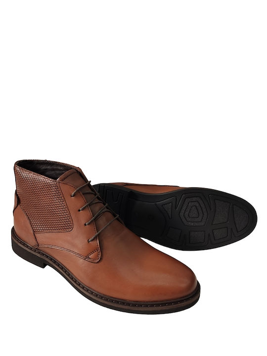 Piele Tabac maro Ghete barbati