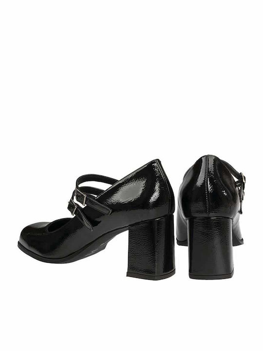 Pantofi cu toc cu Curea Negre