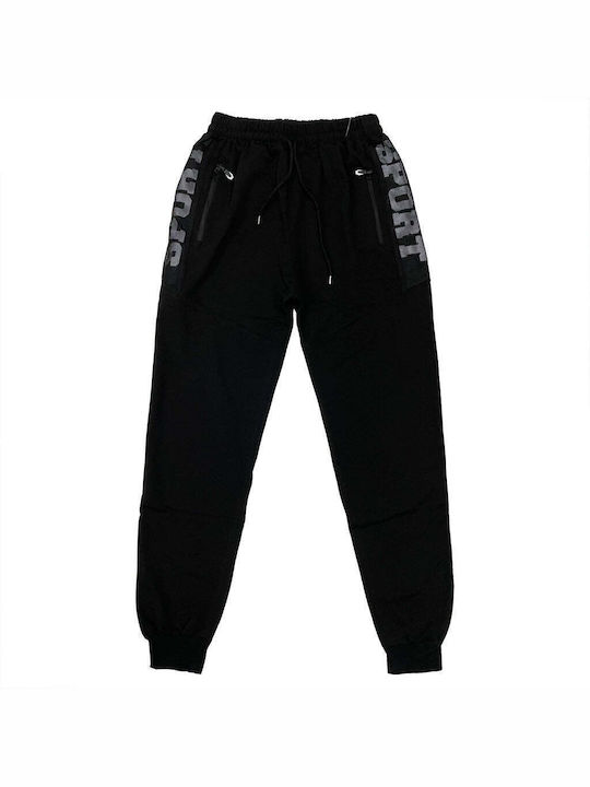Sweatpants with Elastic Black