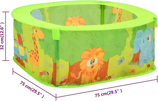 vidaXL Piscină cu bile Pentru copii cu 300 mingi 75x75x32cm. pentru 6+ Luni Multicoloră
