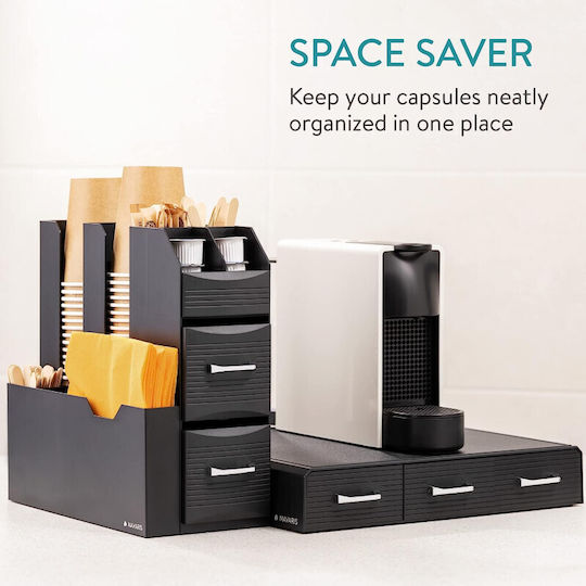 Navaris Sertar de depozitare pentru 48 capsule Nespresso 32.7x32.7x32.7cm 60824.01