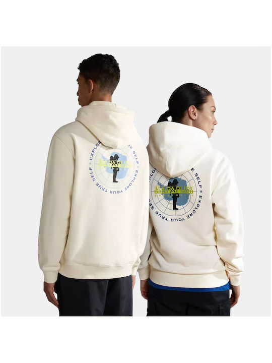 Napapijri Men's Sweatshirt with Hood Cream