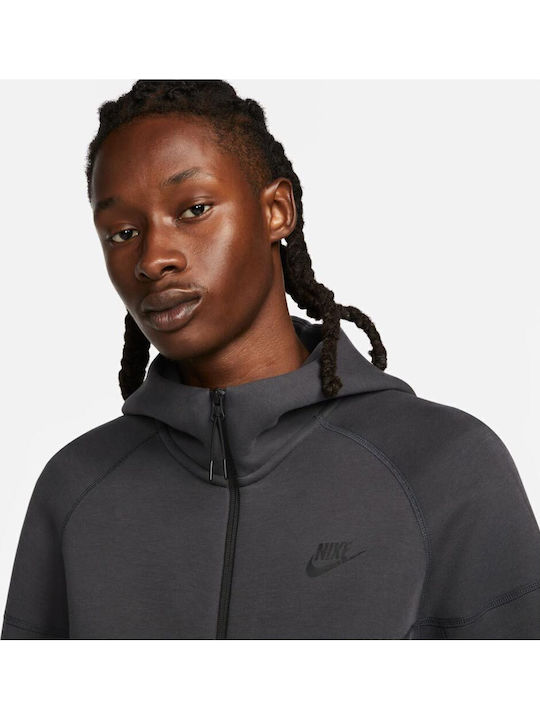 Tech Fleece Windrunner Cardigan With Gray Hood