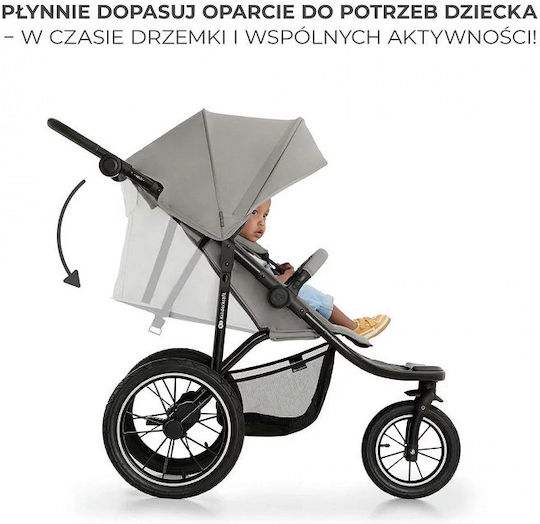 Kinderkraft Helsi Καρότσι Μωρού Kατάλληλο για Nεογέννητο Dust Grey