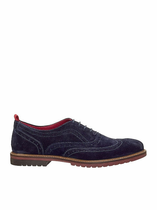 Kricket Men's Suede Oxfords Blue