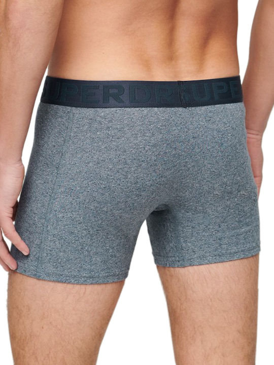 Frosted Navy Grit Men's Boxers Frosted Navy Grit, Dark Indigo Marl, Navy. 3Pack