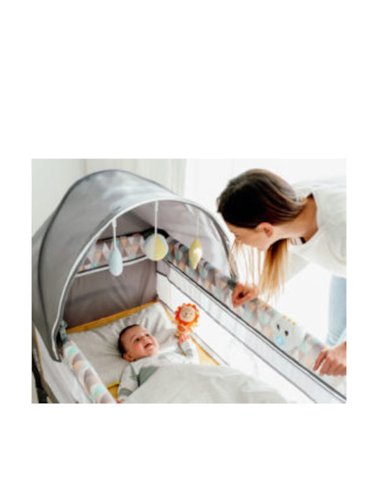 Lionelo Sven Plus Playpen 2 Levels with Changing Table & Mattress Grey Stone 127x65cm