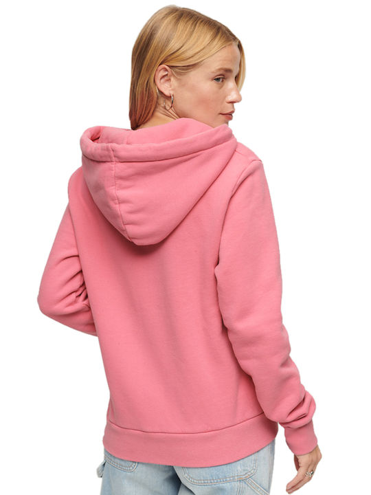 Superdry Script Graphic Hanorac pentru Femei Pink (C5X/SUGAR PINK)