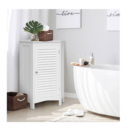 Costway Badezimmerschrank 43x43x81 cm Weiß