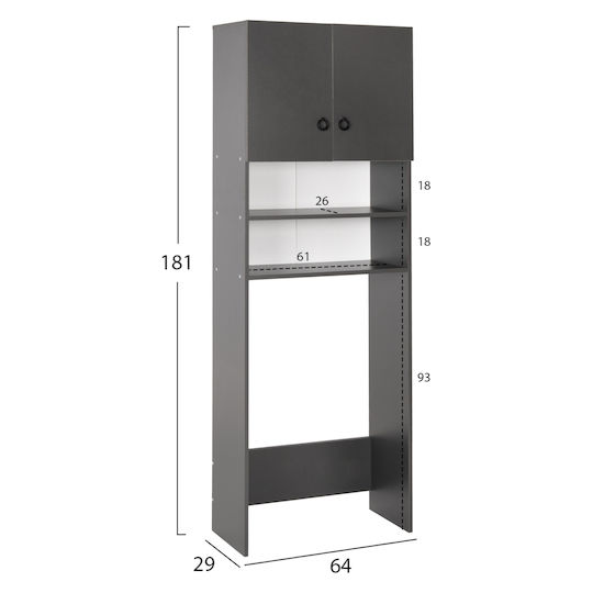 Dulap De Baie Mobilier Pentru Baie 64x29x181cm Albastru