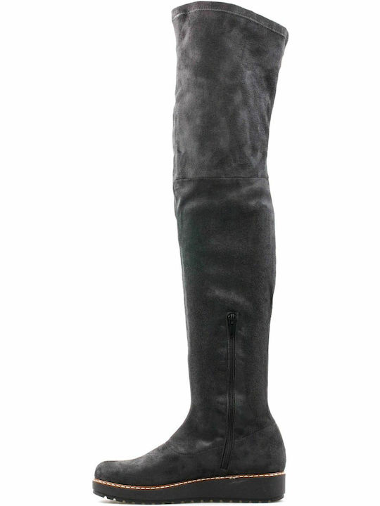Damenstiefel Über dem Knie Gray SIB-0005 (GRY)