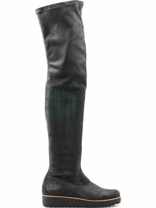 Damenstiefel Über dem Knie Gray SIB-0005 (GRY)