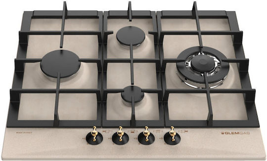 Glemgas Gas Cooktop Autonomous 58.5x50εκ. Beige