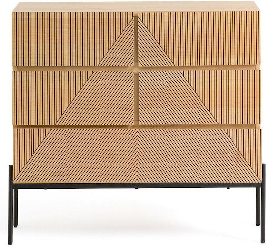 Συρταριέρα Κρεβατοκάμαρας Holz Lodge mit 5 Schubladen 99x40x90cm