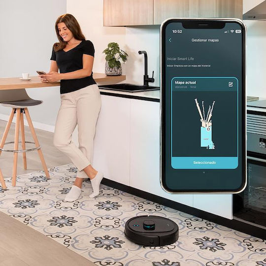 Cecotec Conga 8290 Immortal Ultra Power Home Genesis Robot Vacuum Cleaner with Laser Mapping & 7000Pa Suction Power Black