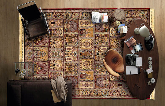 Newplan Persia 6283 Rug Rectangular with Fringes Burgundy