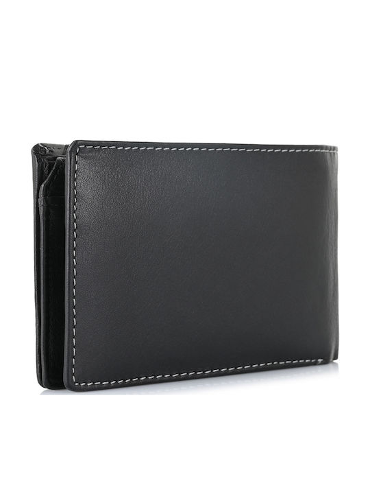 New Line Collection Δερμάτινο Ανδρικό Πορτοφόλι με RFID Μαύρο