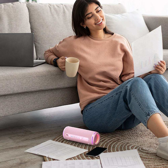 T7 Lite Waterproof Bluetooth Speaker 24W with Battery Life up to 24 hours Pink