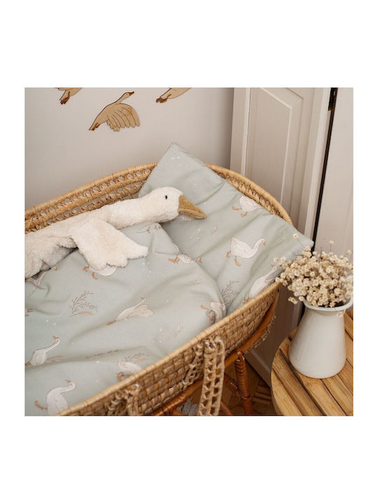 Color Stories Set Duvet Crib Green 70x100cm