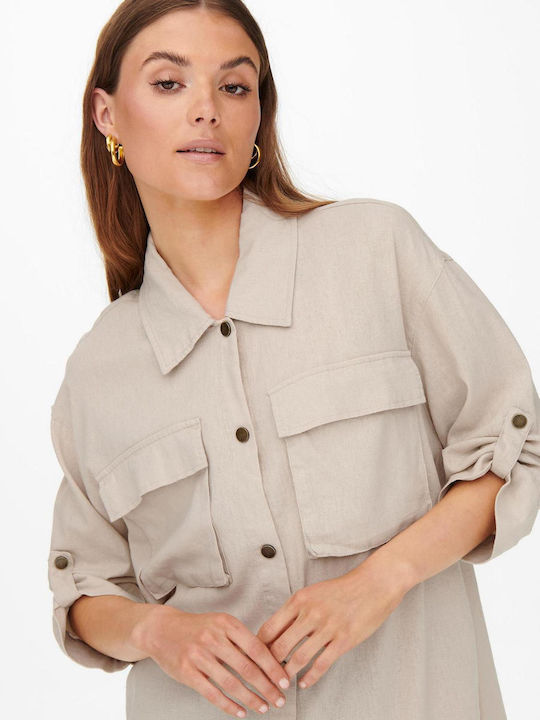 Only Γυναικείο Γκρι Overshirt