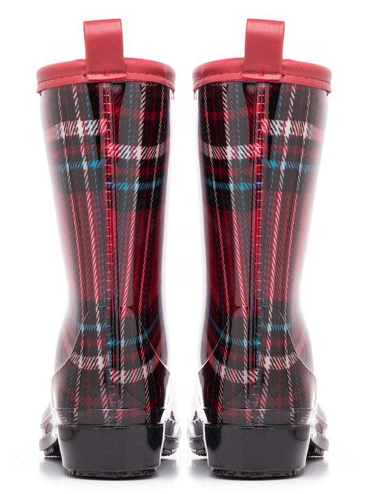Women's Fur Lined Wellies Burgundy