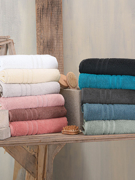 Rythmos Bath Towel Set 3pcs Aria Grey-green Weight 600gr/m²