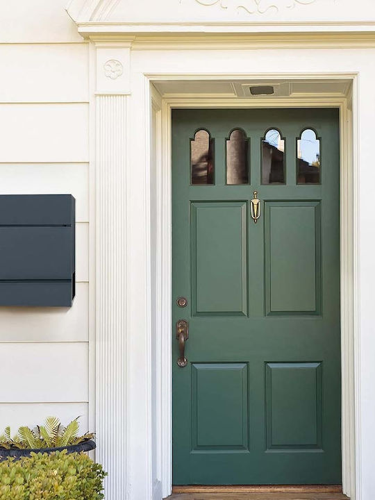 Songmics Outdoor Mailbox Metallic in Black Color 37x10.5x37cm